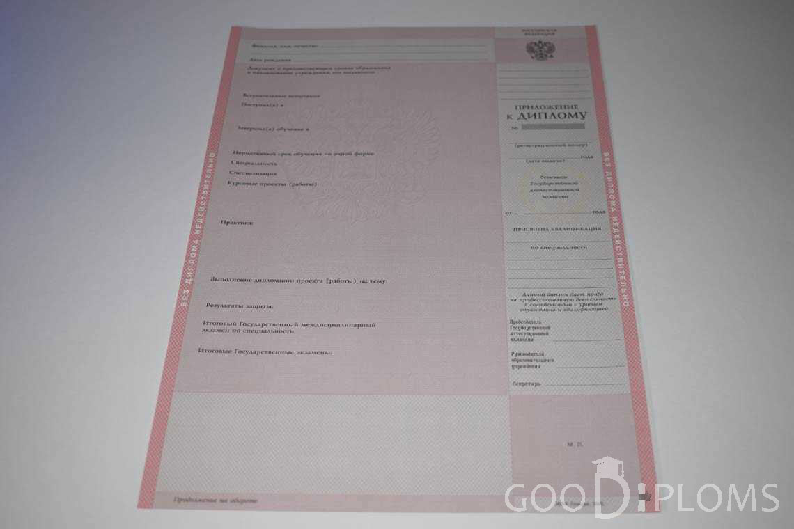 Приложение к Диплому Техникума с Отличием  в период c 2003 по 2007 год - Киев